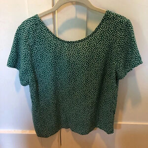 Abercrombie Green Floral Top